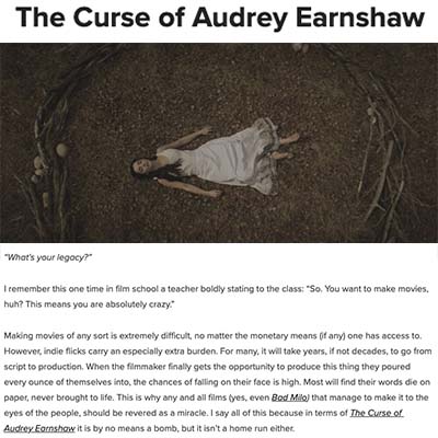 The Curse of Audrey Earnshaw 2020 Review